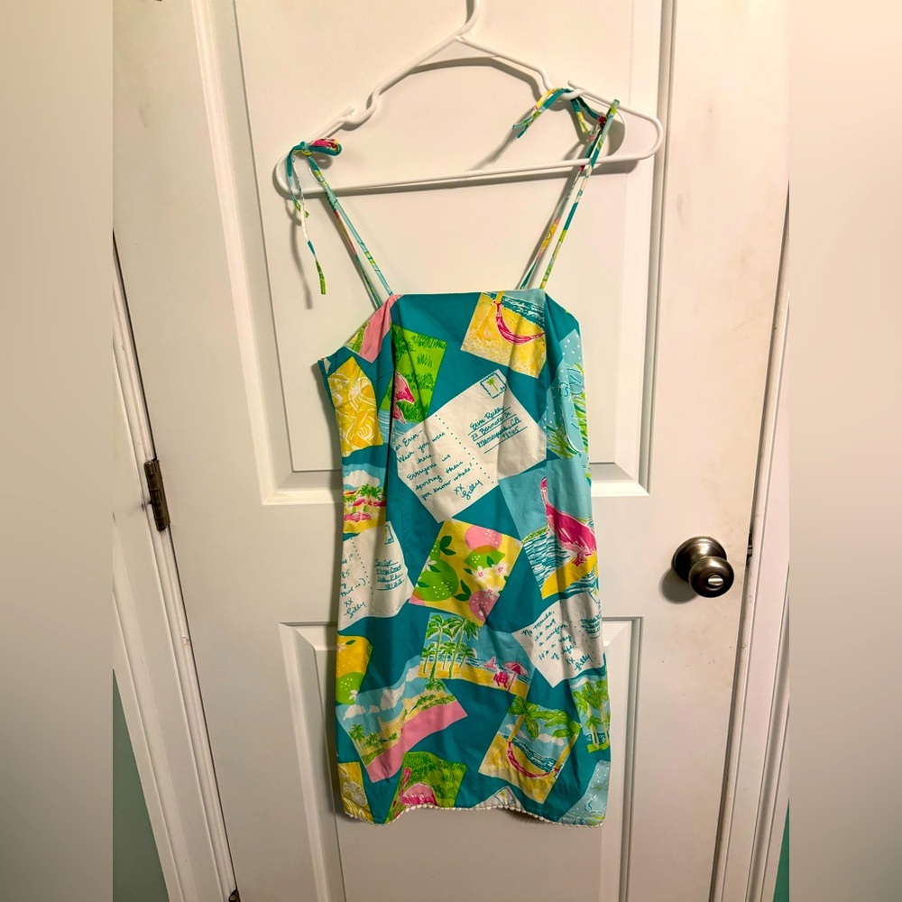 Lilly Pulitzer tie shoulder dress